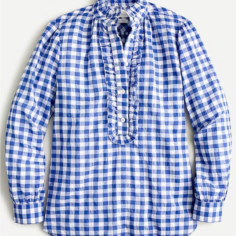 J. Crew Women’s Blue Gingham Shirt